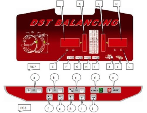 Панель управления балансировочного стенда  DST 448 B AE&T