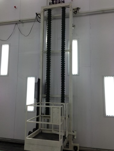 Дополнительная комплектация. Подвижный лифт площадки для окрасочно сушильной камеры для окраски крупногабаритных металлоконструкций