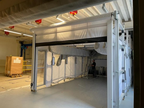 Окрасочно-сушильная камера телескопического типа