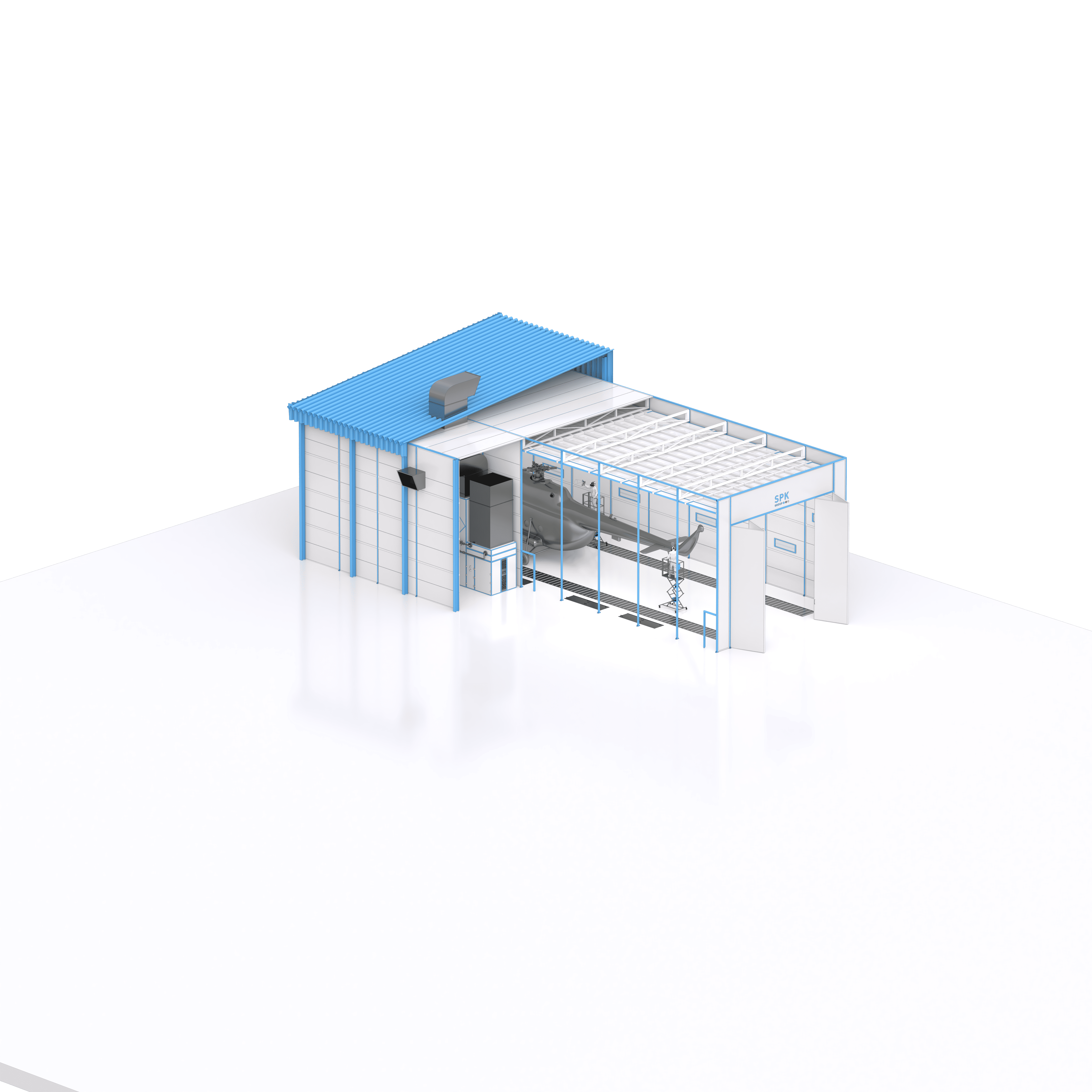 окрасочная камера для вертолетов