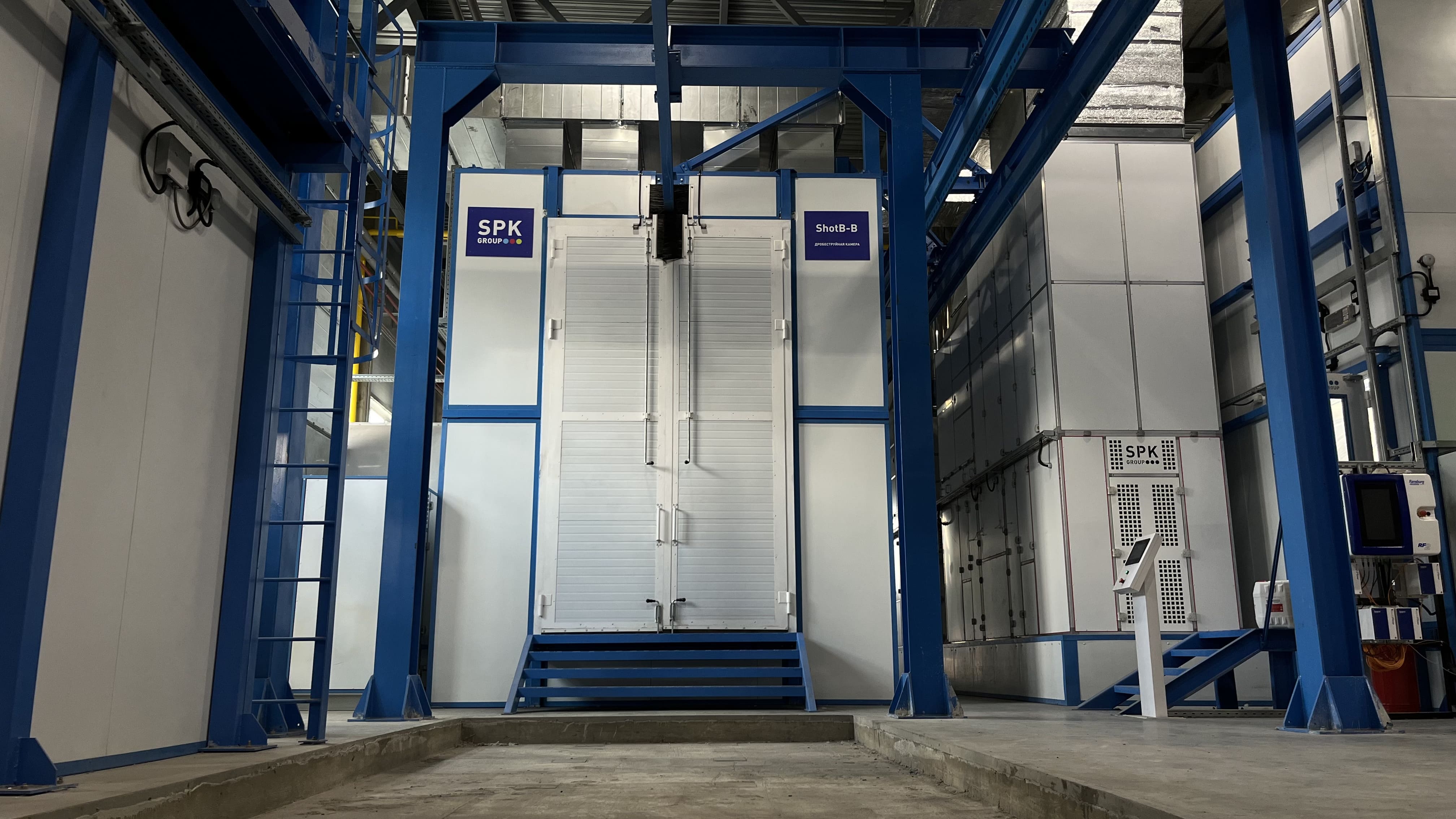 покрасочная линия порошковой окраски автоматическая