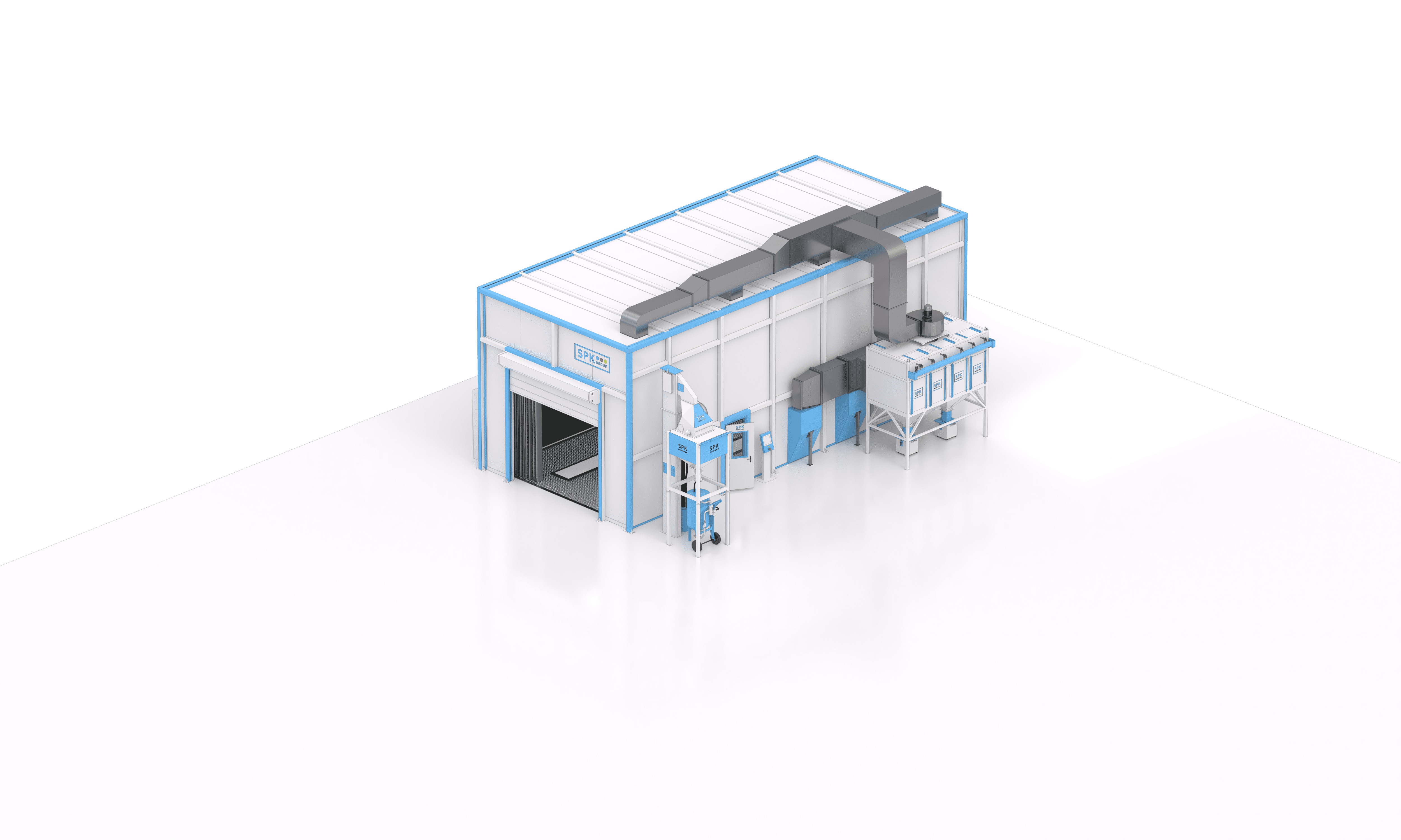 тупиковая дробеструйная камера