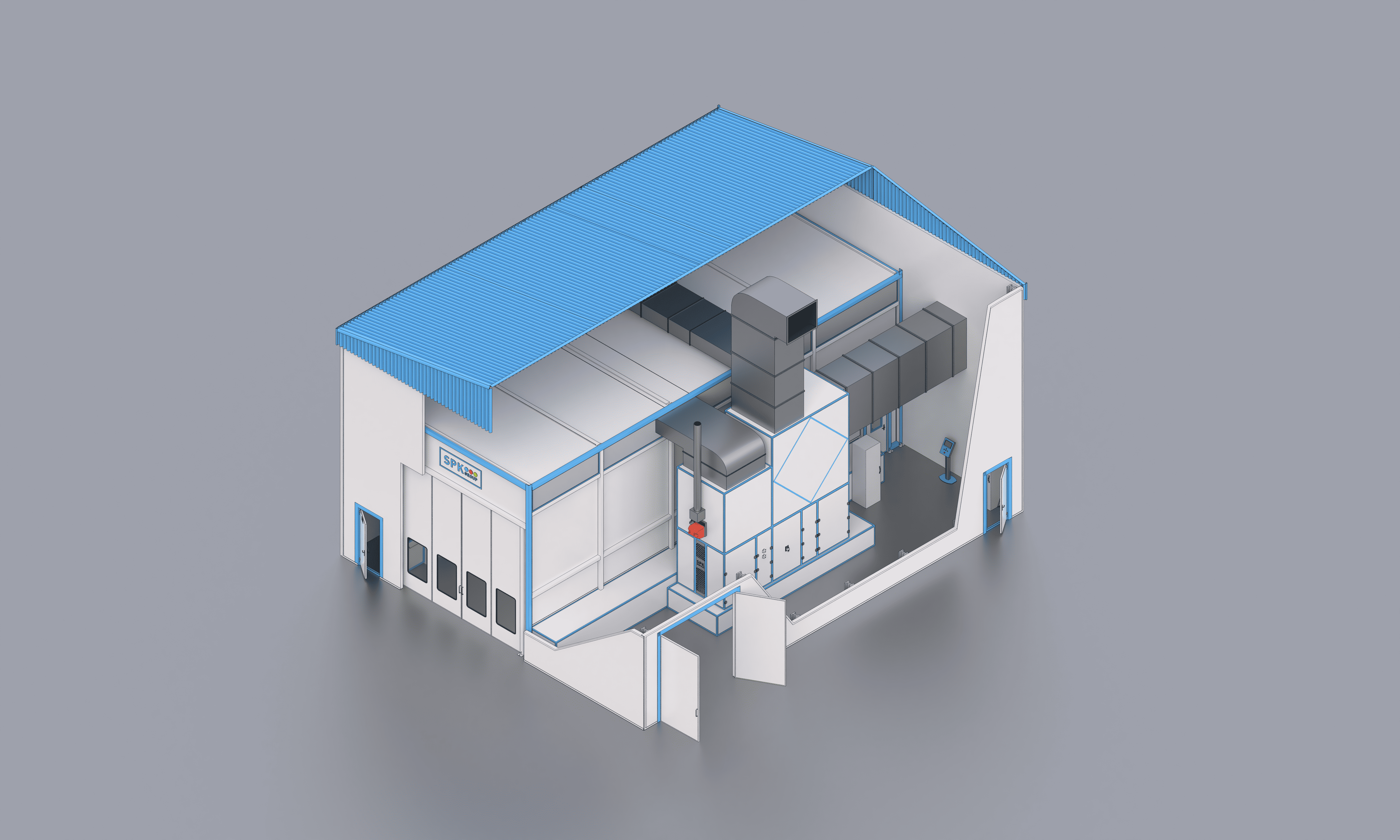 уличная окрасочно-сушильная камера