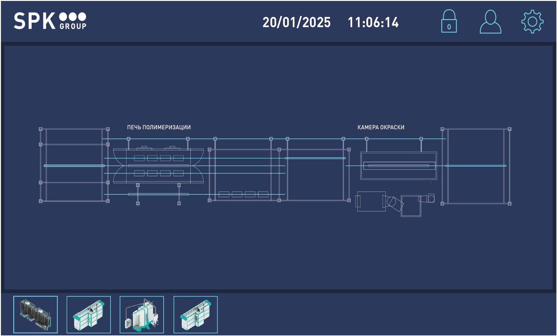 пульт упрвления линией порошковой окраски