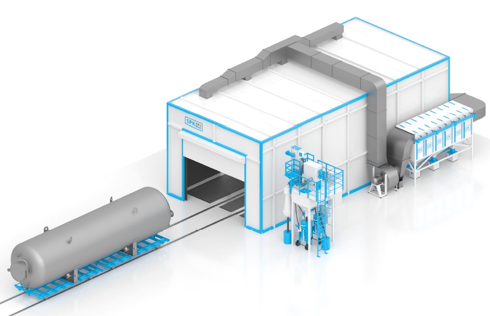 камера дробеструйной очистки