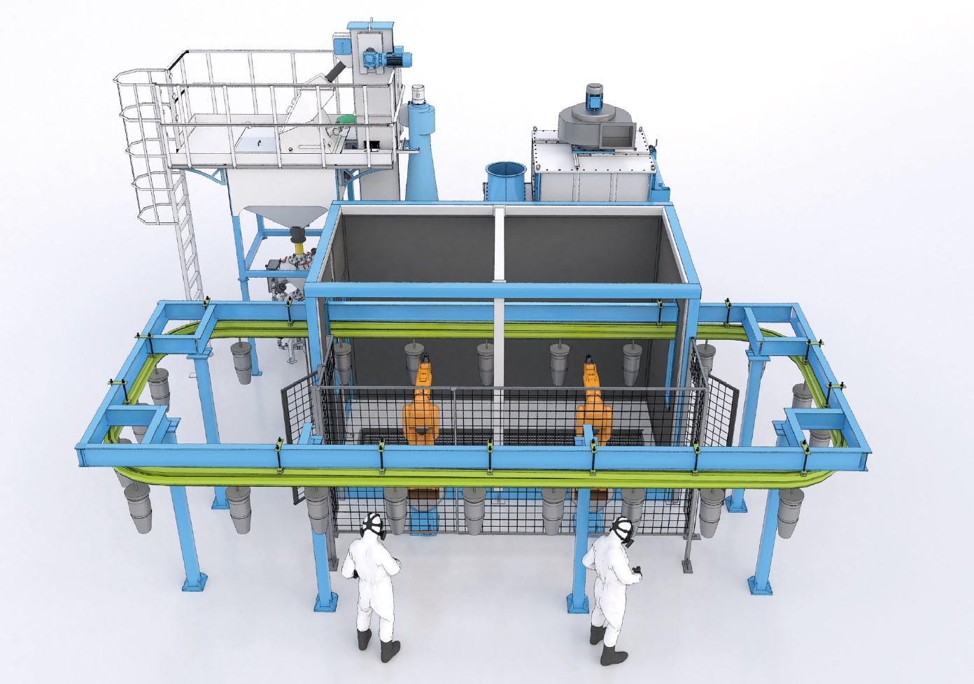 роботизированная дробеструйная камера