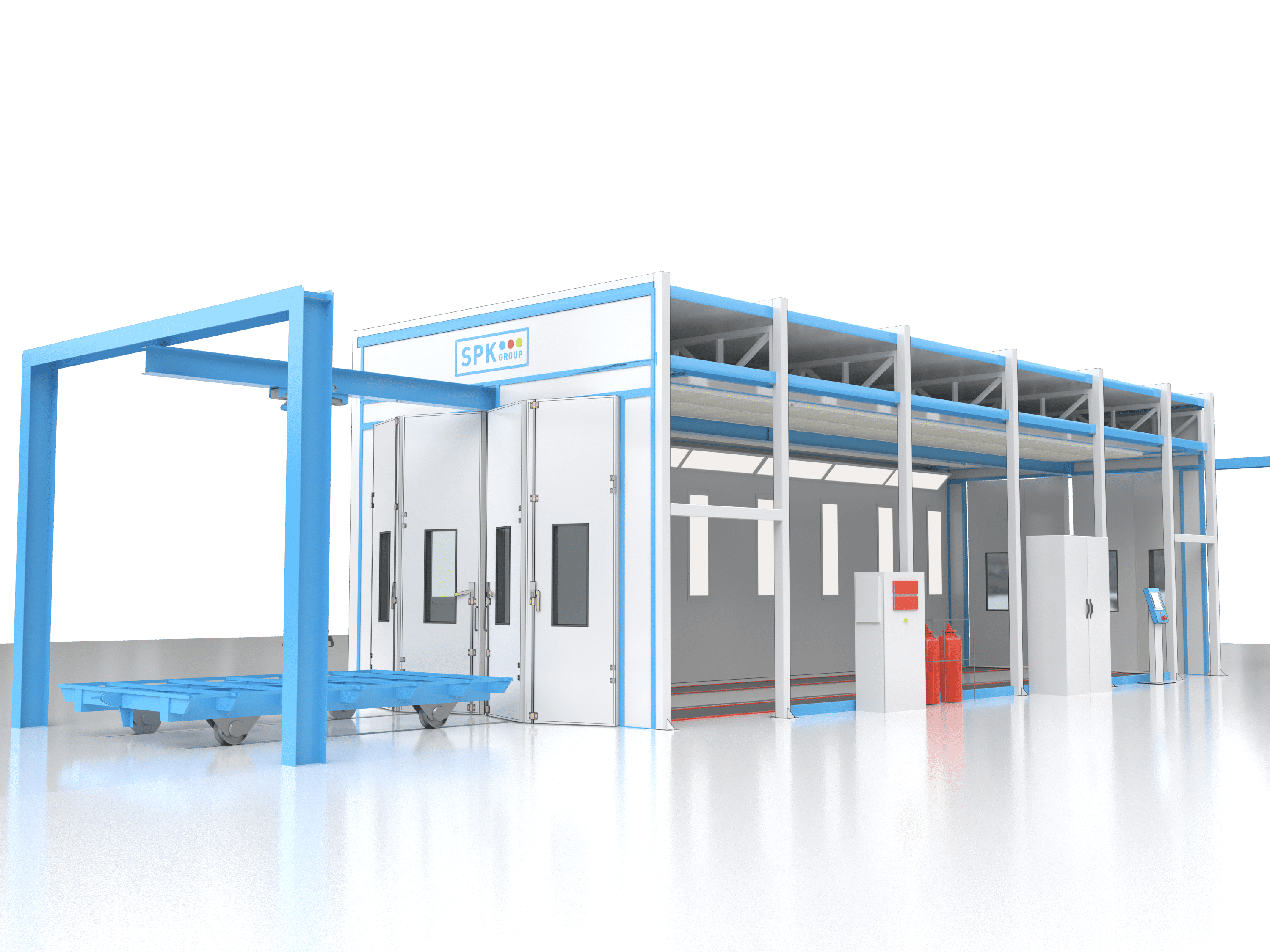 окрасочная камера с тельфером