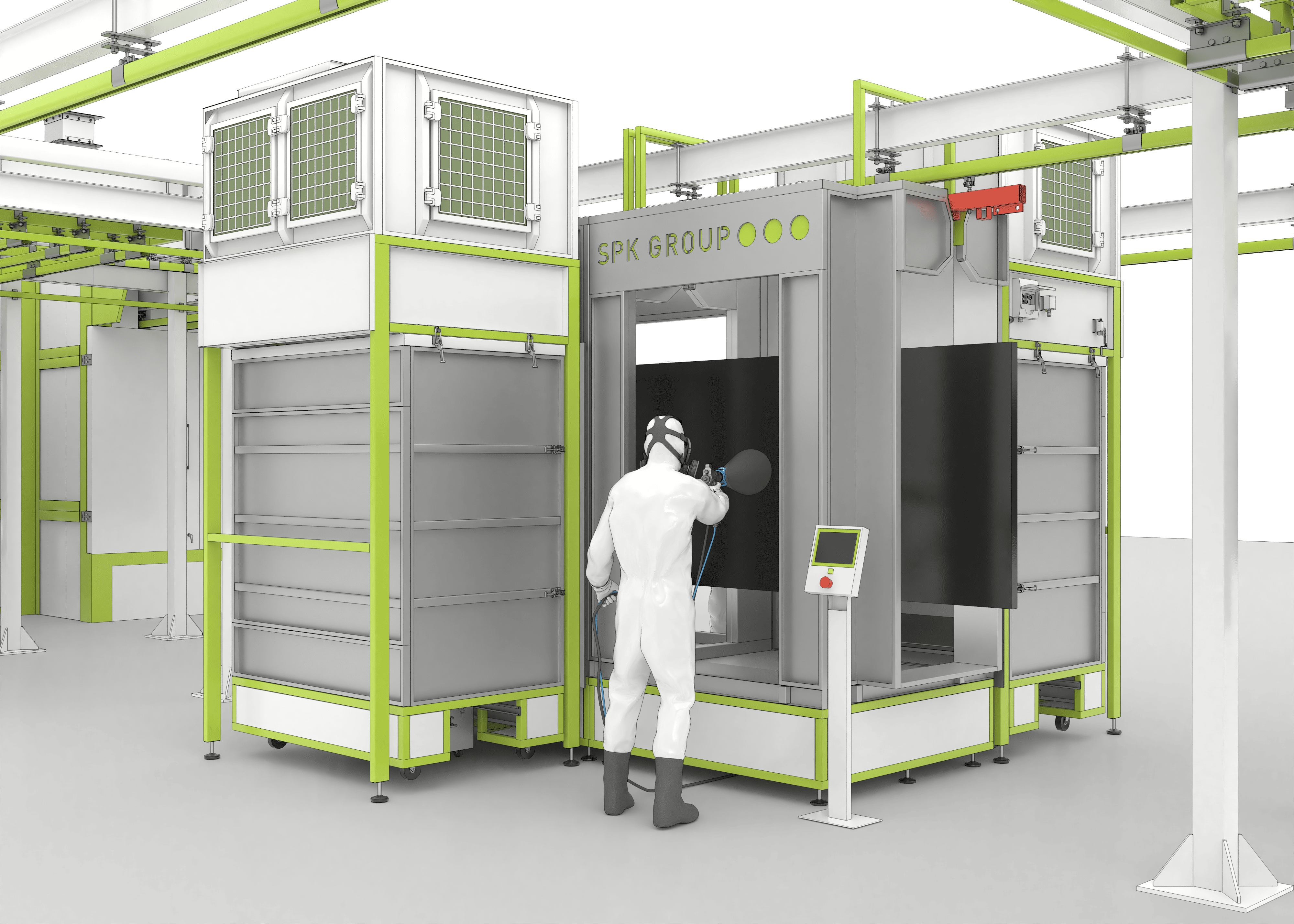 порошковая покрасочная линия