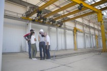 Определение точек подключения для технологического оборудования инженерами SPK GROUP в Астане на Заводе по производству дизельных двигателей для электровозов г. Астана 