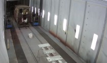 Продолжаются работы по восстановлению железнодорожной музейной техники в покрасочно-сушильной камере SPK