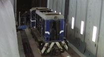 Сегодня в камере для покраски железнодорожного транспорта SPK реставрируется новый музейный экспонат - ретро-локомотив.