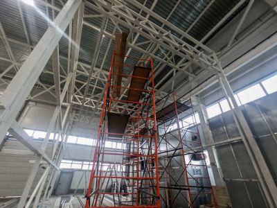 В Оренбурге начат монтаж комплекса из дробеструйной и окрасочной-сушильной камер SPK для спецтехники