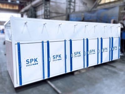 В производстве на заводе SPK GROUP детали для вентиляционно-фильтровальной установки