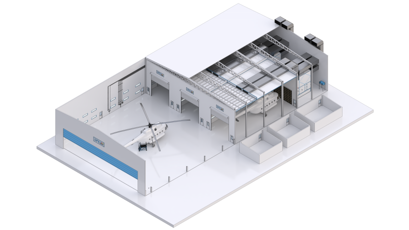Покрасочные линии для деталей вертолетов