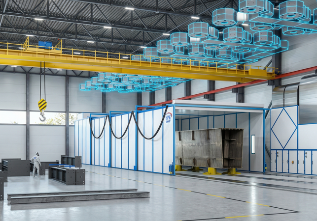 Зоны открытой окраски мостовых металлоконструкций