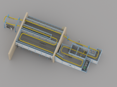 Автоматическая линия окраски и сушки SPK для литых заготовок