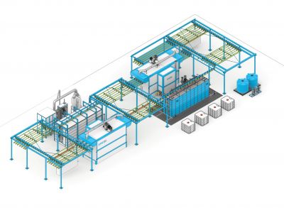Комплекс оборудования для порошковой окраски с конвейерной системой SPK