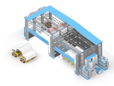 Комплекс дробеструйной обработки и окраски блоков судов SPK