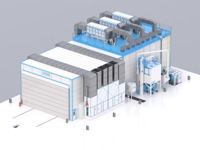 Комплекс подготовки и покраски SPK для деталей судов