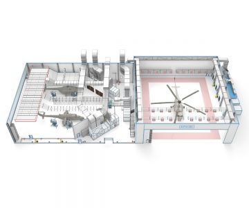 Линия окраски SPK GROUP для вертолетной техники 