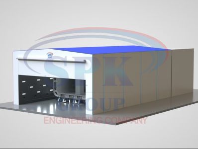 Комплект оборудования SPK для камеры очистки поверхности блоков на 16 дробеструйщиков