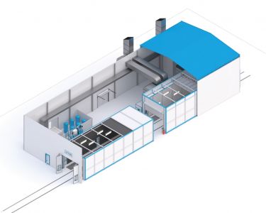Уличный комплекс SPK-42.16.8. дробеструйная и окрасочно-сушильная камеры