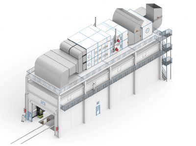 Окрасочно-сушильная камера SPK-SCB-31.8.8 для окраски вагонов высокоскоростных поездов