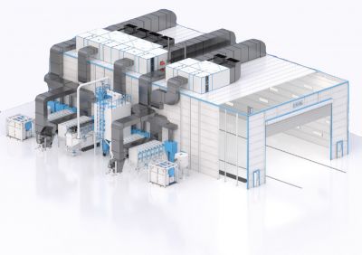 Дробеструйно-окрасочно-сушильная камера SPK-SBSCB-36.18.10 для блоков судов