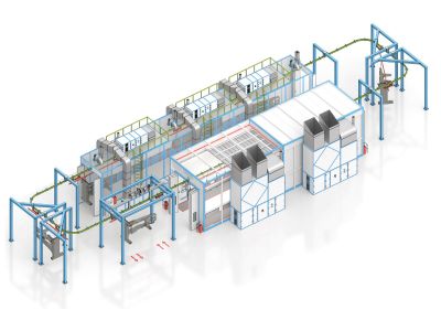 Конвейерная окрасочная линия для спецтехники SPK