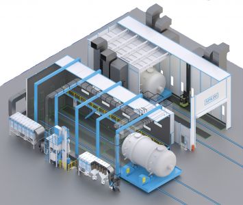 Комплекс подготовки к покраске, покраски и сушки для цистерн SPK-20.8.8