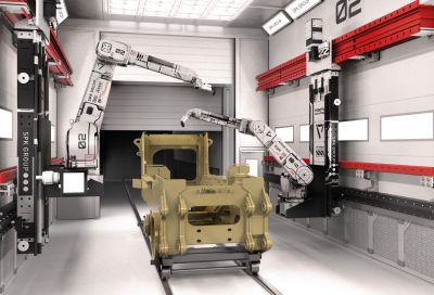 Роботизированная линия окраски и сушки для кабин и рам бульдозера SPK