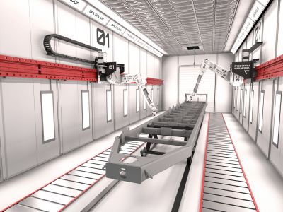 Роботизированный окрасочный комплекс для окрасочной камеры SPK-SB-19.7.6