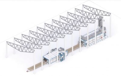 Окрасочно-сушильный комплекс SPK для металлоконструкций
