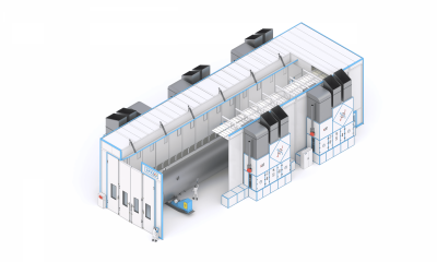Окрасочно-сушильная камера SPK-SCB-20.5.4 с разрезной крышей