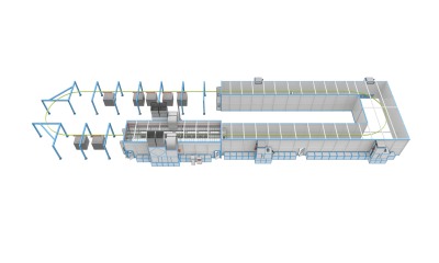 Комплекс оборудования SPK-62.14.4 для окраски и сушки изделий с подвесным конвейером