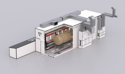 Автоматизированный покрасочный комплекс SPK для грузовых вагонов и цистерн