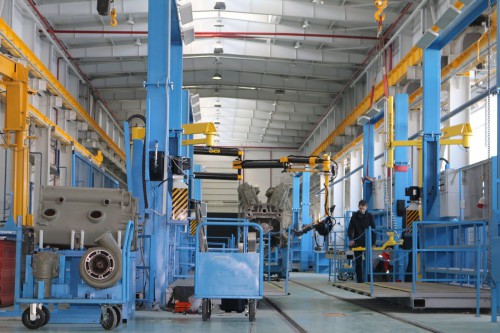 Оснащение технологическим оборудованием Завода по производству дизельных двигателей GEVO.
